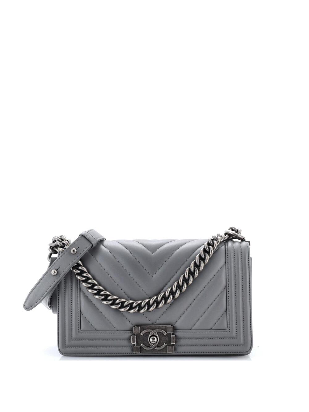 Chanel Boy Flap Bag Chevron Calfskin #376767C44B
